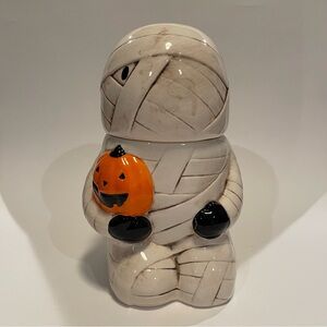 Halloween Mummy Ceramic Cookie Jar